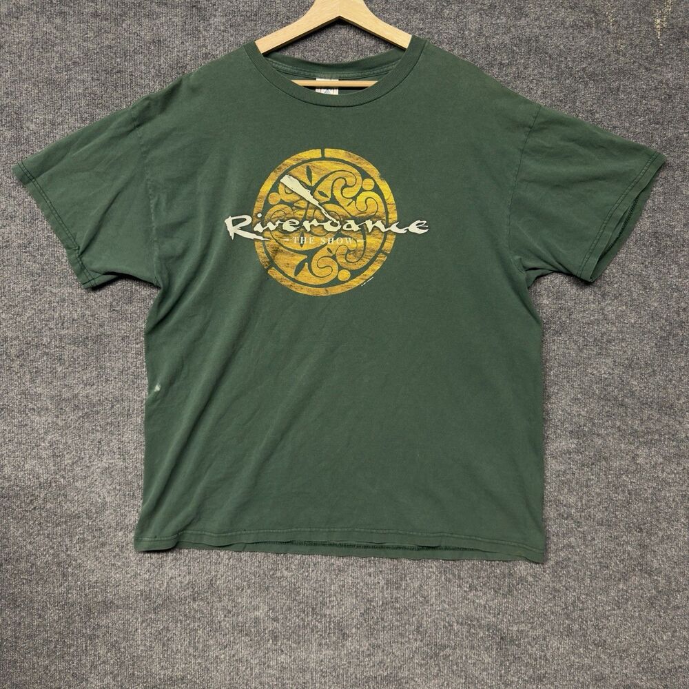 Vintage Riverdance The Show 1996 T Shirt Men's XL Green Delta Pro Weight 90s
